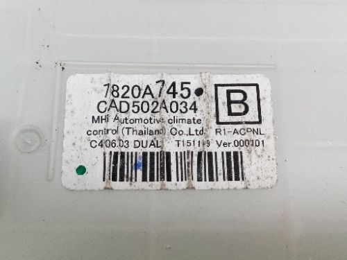 MITSUBISHI L200 HEATER/AC CONTROLLER, PART No.7820A745, MK5 2015-2023